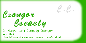 csongor csepely business card